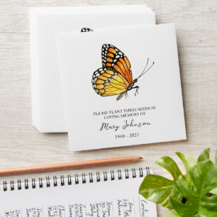 Butterfly Memorial Funeral Seed Envelope