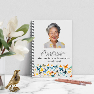 Butterfly Memorial Photo Keepsake Spiral Notebook