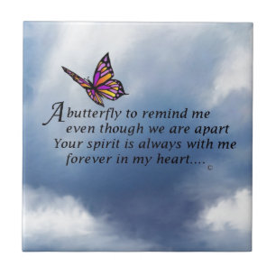 Butterfly Memorial Poem Tile