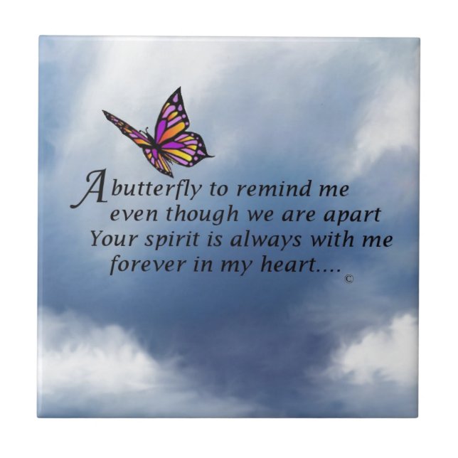 Butterfly Memorial Poem Tile (Front)