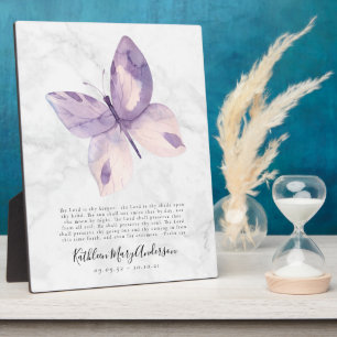 Butterfly Memorial Prayer Tribute Plaque
