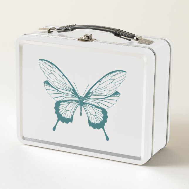 Butterfly Metal Lunch Box (Front)