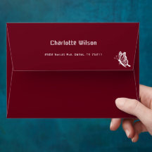 Butterfly Modern Minimal Baby Shower Envelope