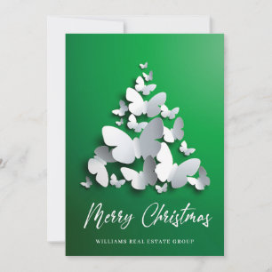 Butterfly Monarch Christmas Corporate Greeting Holiday Card