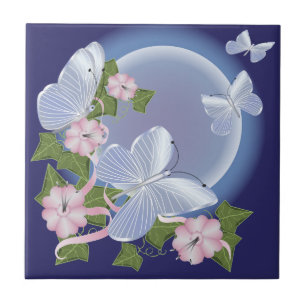 Butterfly Moon Beams Ceramic Tile