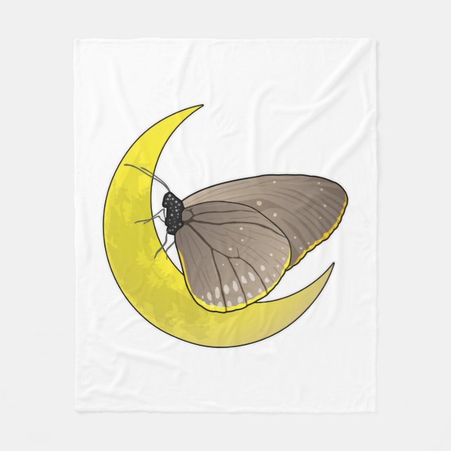 Butterfly Moon Fleece Blanket (Front)