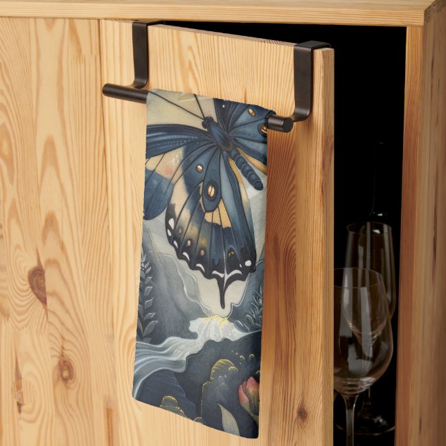 Butterfly & Moon                                 Tea Towel (Thirds Fold)