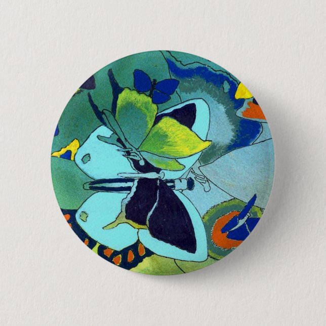 Butterfly Mosaic Gift 6 Cm Round Badge (Front)
