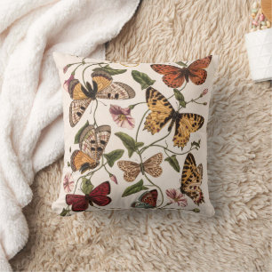 Butterfly &Moth by Paul Gervais Cushion