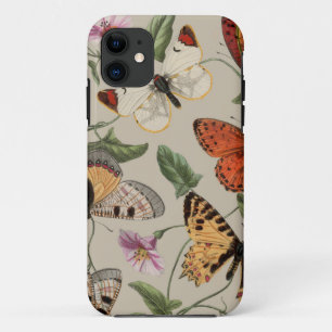 Butterfly Moth Nature Collection Drawing iPhone 11 Case