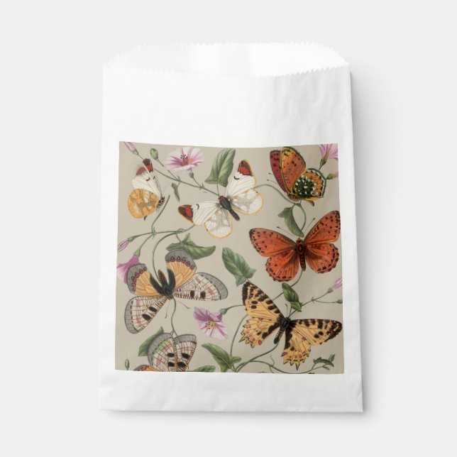Butterfly Moth Nature Collection Drawing Favour Bag (Front)