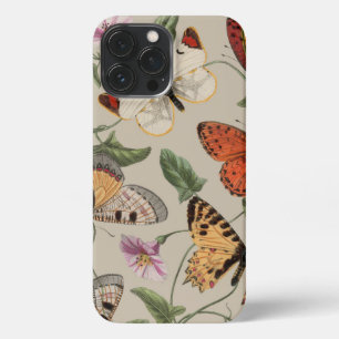 Butterfly Moth Nature Collection Drawing iPhone 13 Pro Max Case