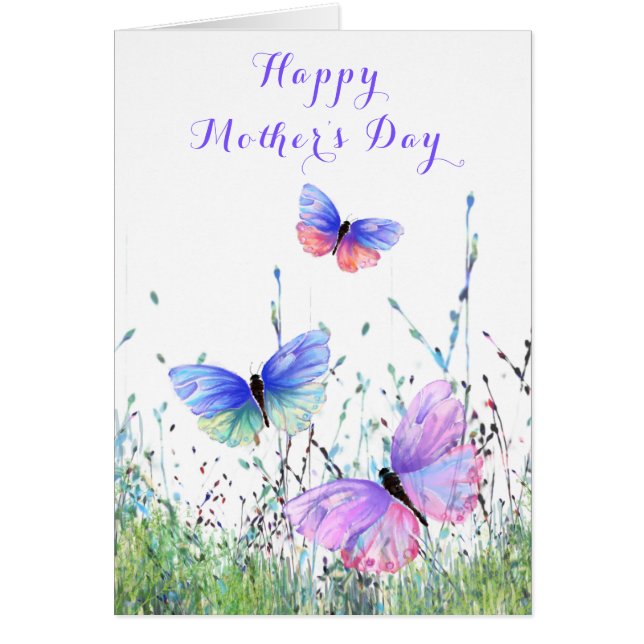 Butterfly Mother's Day Card - Customisable (Front)