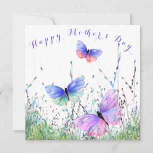 Butterfly Mother's Day Card Flying Butterflies