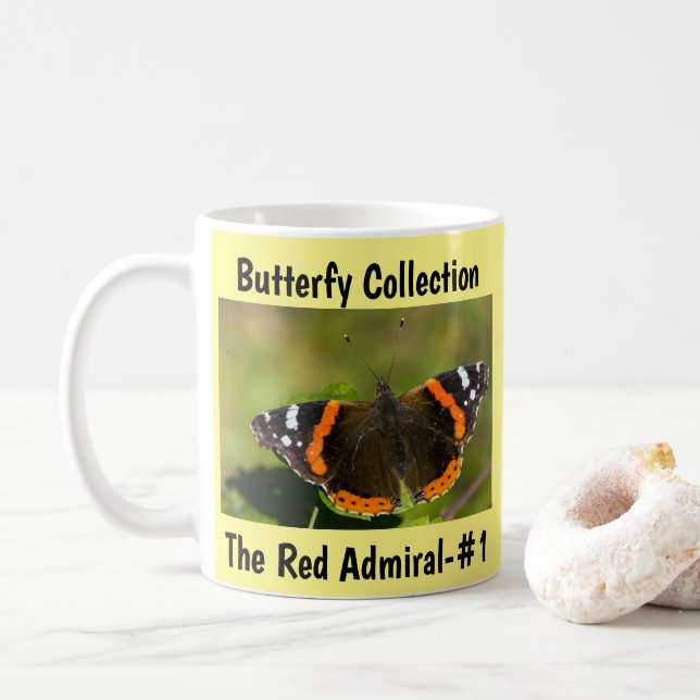 Butterfly Mug Collection (The Red Admral ) #1 (With Donut)