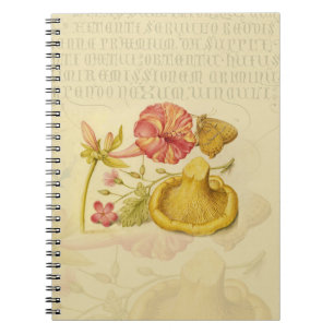 Butterfly, Mushroom and Flower Watercolor Notebook