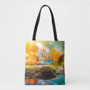 Butterfly Mushroom Nature Serene Peace Tote Bag