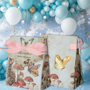 Butterfly Mushroom Woodland Nature Baby Shower Favour Box