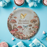 Butterfly Mushroom Woodland Nature Baby Shower Paper Plate<br><div class="desc">Introducing our Butterfly Mushroom Woodland Nature Baby Shower Paper Plates! Elevate your woodland-themed baby shower with our Butterfly Mushroom Woodland Nature Baby Shower Paper Plates. These charming plates feature a delightful design inspired by the enchanting forest, adorned with delicate butterflies, whimsical mushrooms, and lush greenery. Perfect for serving up delicious...</div>