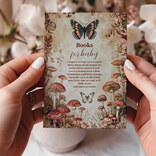 Butterfly Mushroom Woodland Nature Books for Baby Enclosure Card (Creator Uploaded)