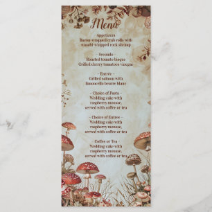 Butterfly Mushroom Woodland Nature Menu