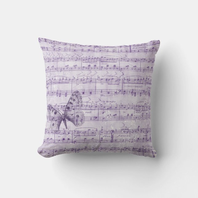 Butterfly Musical Romance Cushion (Front)