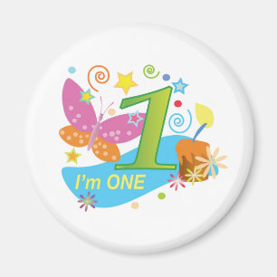 Butterfly: My first birthday Magnet