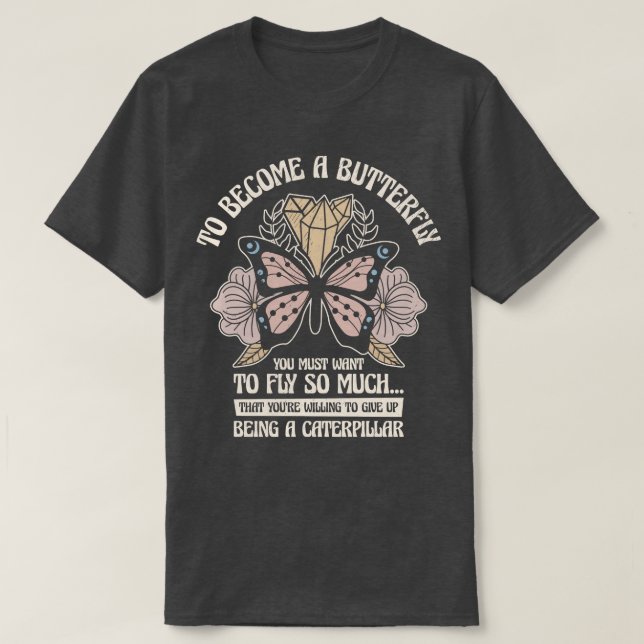 Butterfly Mystical Butterfly Lover Celestial Art E T-Shirt (Design Front)