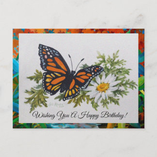 Butterfly 'n Daisy Postcard Greeting
