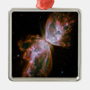 Butterfly Nebula Print Metal Ornament