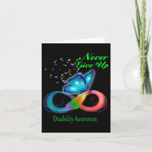 Butterfly Never Give Up Disability Awareness _1 Card