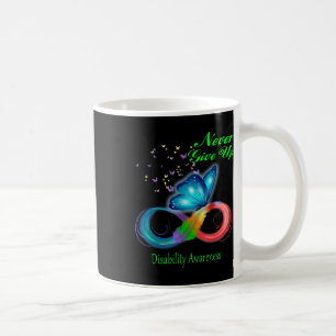 Butterfly Never Give Up Disability Awareness _1 Coffee Mug