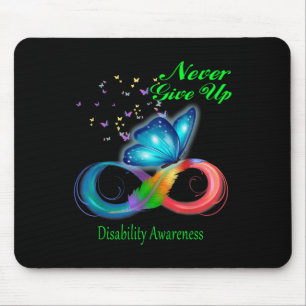 Butterfly Never Give Up Disability Awareness _1 Mouse Pad