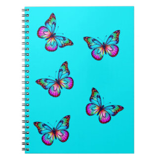 Butterfly Notebook Aqua Blue