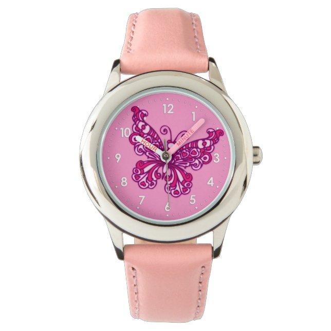 Butterfly numbered girls watch (Front)