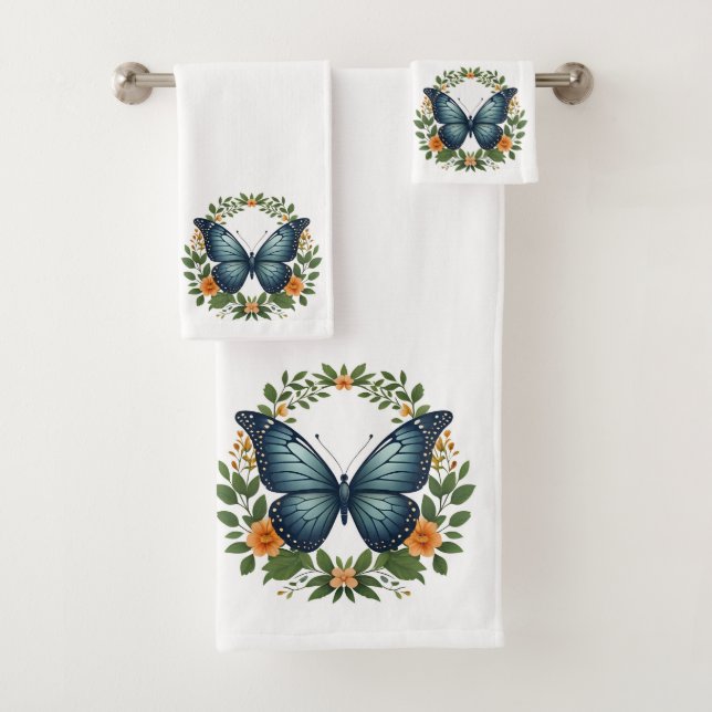 Butterfly Oasis Bath Towel Set (Insitu)
