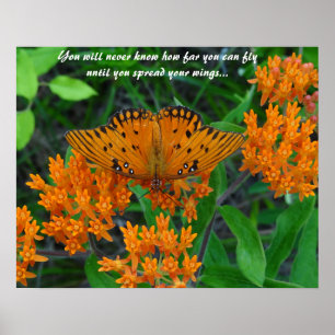 Butterfly of encouragement, hope and the future poster