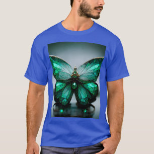 Butterfly of gemstones and crystals Emerald or tou T-Shirt