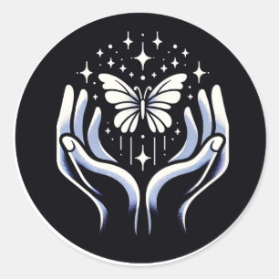 Butterfly of Hope Symbol of Strength & Resilience Classic Round Sticker
