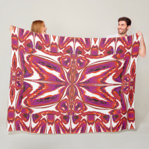 Butterfly of Pink Fleece Blanket