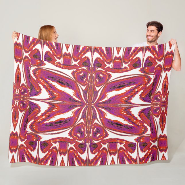 Butterfly of Pink Fleece Blanket (In Situ)