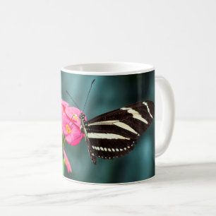 Butterfly on a flower coffee mug