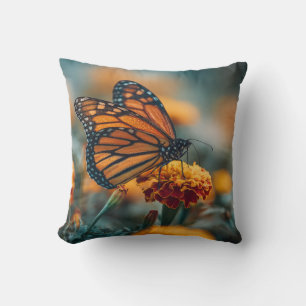Butterfly on a Marigold Cushion
