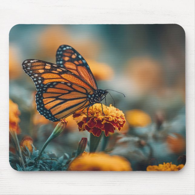 Butterfly on a Marigold Mouse Pad (Front)