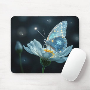 Butterfly On a Moonflower Mouse Pad