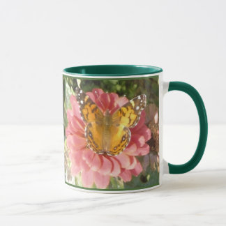 Butterfly on a Pink Hydrangea Mug
