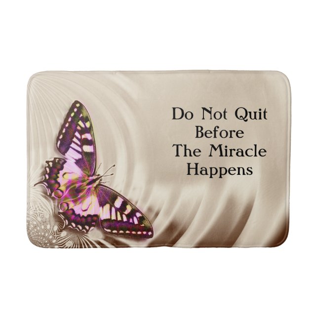 Butterfly on a satin background bath mat (Front)