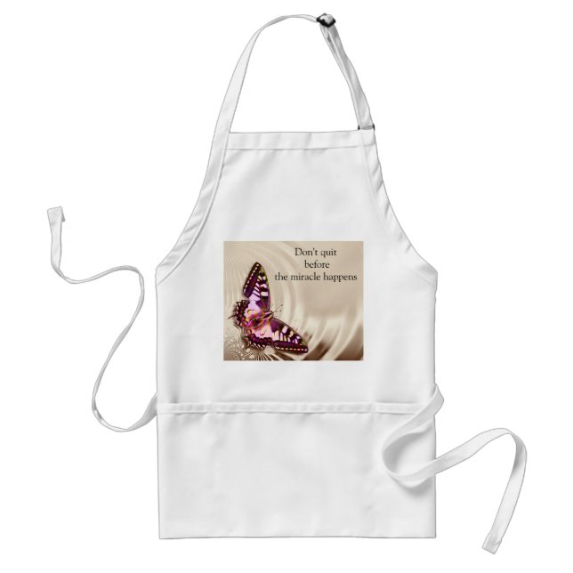 butterfly on a satin background standard apron (Front)