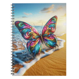 Butterfly on beach notebook