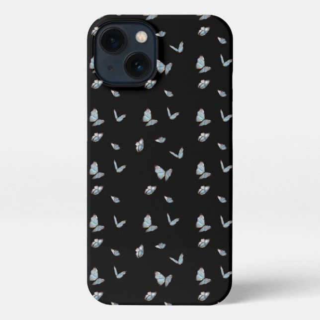 butterfly on black background iPhone case (Back)
